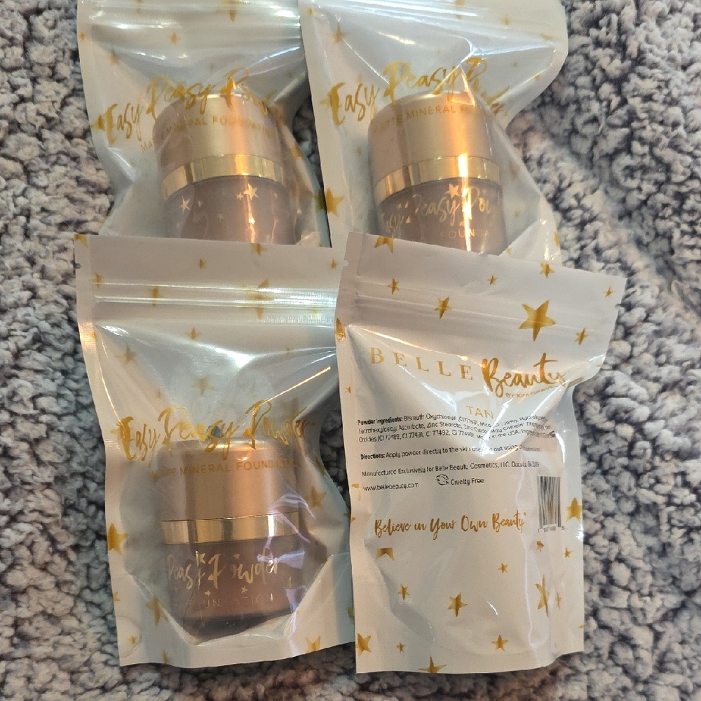 Belle by Kim Gravel Easy Peasy Mineral Foundation - Tan (White & Gold Packaging)
